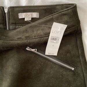 Suede pencil skirt